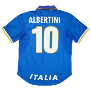 Albertini #10 Italy 1996 Home Retro Football Jersey