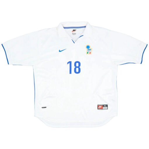 BAGGIOR18RetroItalyAwayJerseyWorldCup1998_1.jpg BAGGIO R #18 Italy 1998 Away Retro Football Jersey