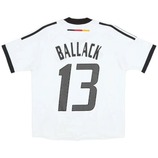 BALLACK #13 Retro Germany Home Football Jersey 2002