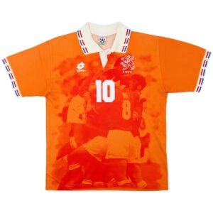 BERGKAMP #10 Netherlands Euro 1996 Home Retro Soccer Jersey
