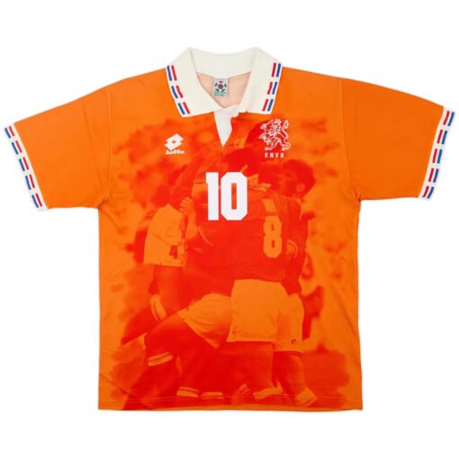 BERGKAMP #10 Netherlands Euro 1996 Home Retro Soccer Jersey