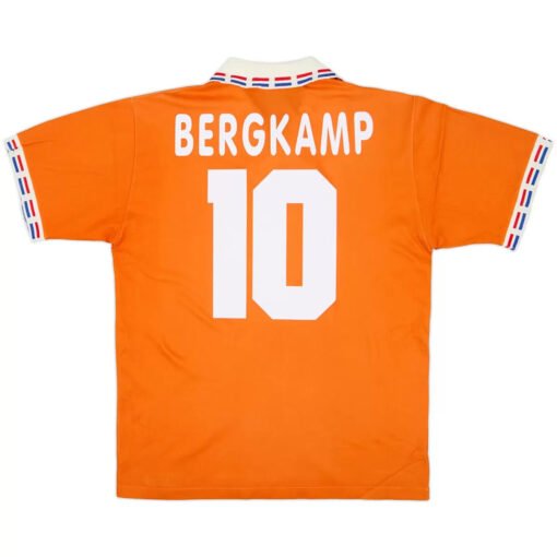 BERGKAMP #10 Netherlands Euro 1996 Home Retro Soccer Jersey