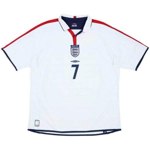 Beckham7RetroEnglandHomeJerseyWorldCup2004_3.jpg BECKHAM #7 Retro England 2004 Home Football Jersey