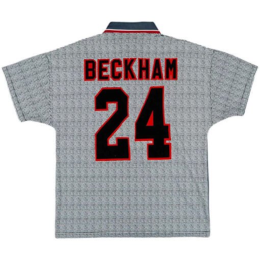 Beckham_24RetroManchesterUnitedAwayJersey199596.jpg Beckham #24 Manchester United 1995/96 Third Away Retro Soccer Jersey