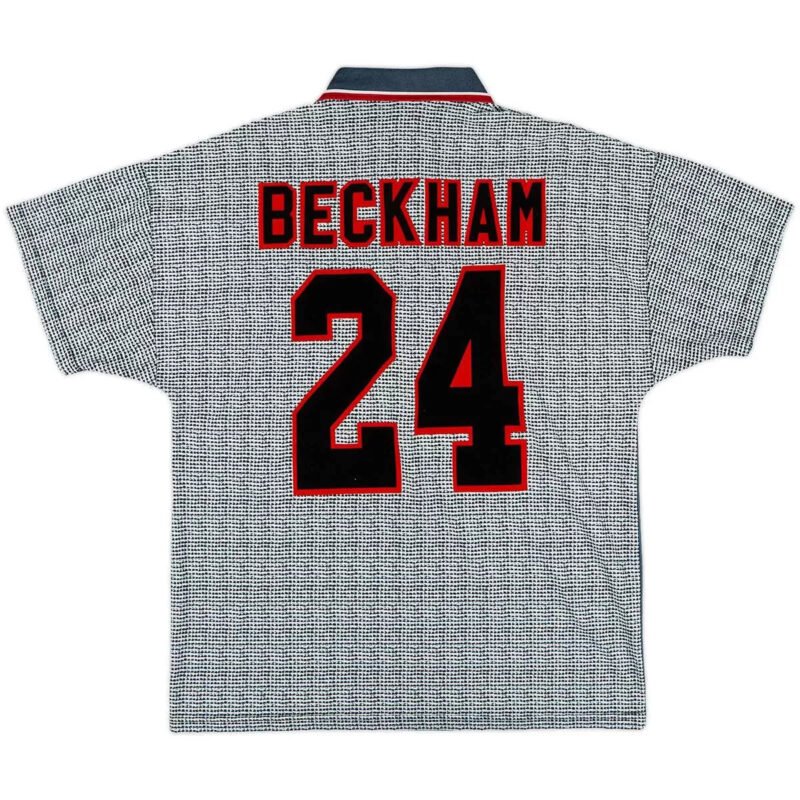 Beckham_24RetroManchesterUnitedAwayJersey199596.jpg Beckham #24 Manchester United 1995/96 Third Away Retro Soccer Jersey