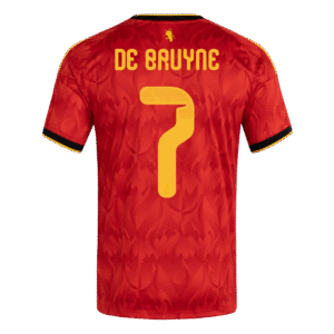 De Bruyne #7 Belgium Home Soccer Jersey 2026 World Cup