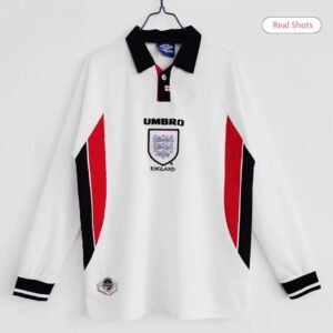 England1998HomeLongSleeveRetroSoccerJersey_6.jpg England 1998 Home Long Sleeve Retro Soccer Jersey