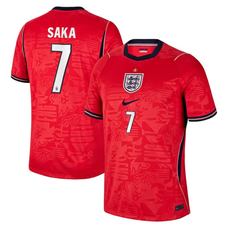 EnglandNikeAwayStadiumShirt2026withSaka7printing.jpg Saka #7 England Away Soccer Jersey 2026 World Cup