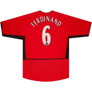 Ferdinand #6 Retro Manchester United 2002/04 Home Soccer Jersey