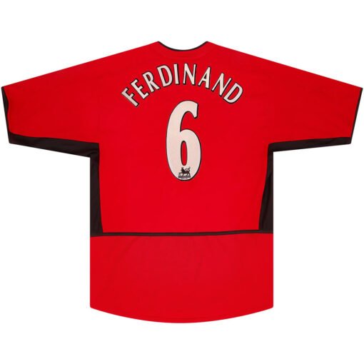Ferdinand #6 Retro Manchester United 2002/04 Home Soccer Jersey
