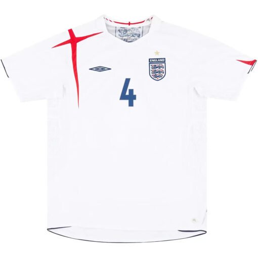 Gerrard4RetroEnglandHomeJerseyWorldCup2006_1.jpg Gerrard #4 Retro England 2006 Home Football Jersey