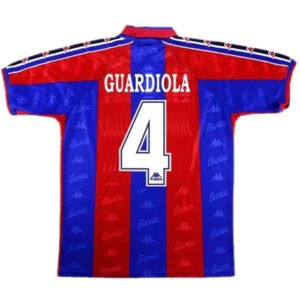 Guardiola #4 Barcelona 1996/97 Retro Home Soccer Jersey