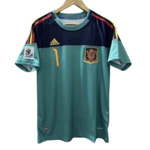 IKER1CASILLASRETROJERSEY2010WORLDCUPHOMEKIT_2.jpg IKER #1 Spain 2010 Goalkeeper Retro Football Jersey
