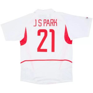J S Park #21 South Korea Away World Cup 2002 Retro Soccer Jersey