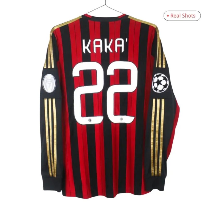 KAKA' #22 Retro AC Milan 2013/14 Home Long Sleeve UCL Jersey