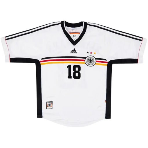 KLINSMANN18RetroGermanyHomeJersey1998_1.jpg KLINSMANN #18 Germany 1998 Home Retro Football Jersey