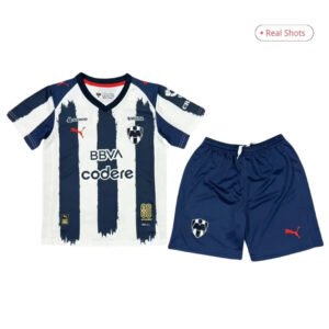 Kid_Monterrey_Home_Soccer_Jersey_Kit_202526_2.jpg Kid's Monterrey Home Soccer Kit - Jersey+Shorts 2025/26
