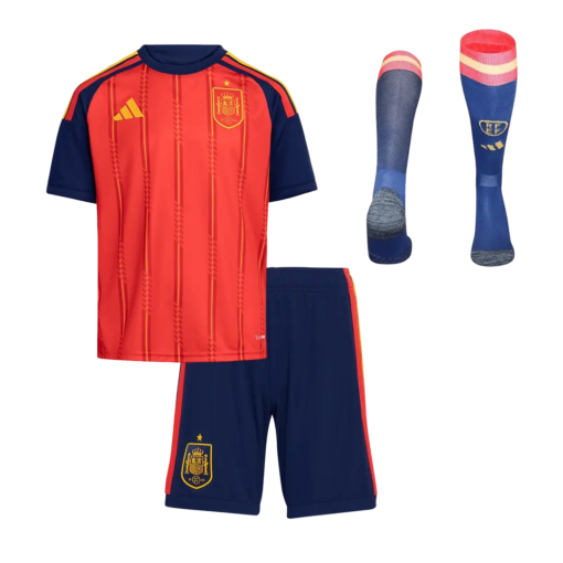 Spain Kid's 2026 Home Full Soccer Kit - Jersey+Shorts+Socks