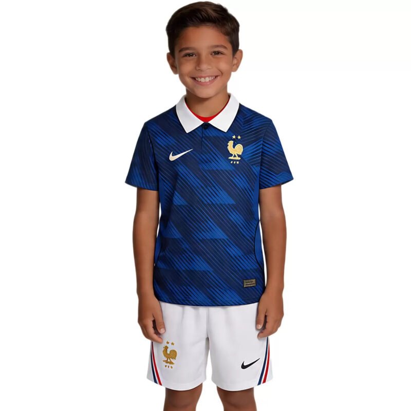 France Kid's Home Soccer Kit - Jersey+Shorts 2026