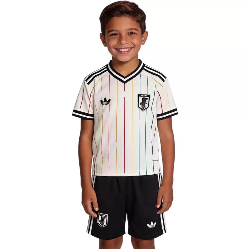 Kid's Japan Away Soccer Kit 2026 World Cup - Jersey+Shorts