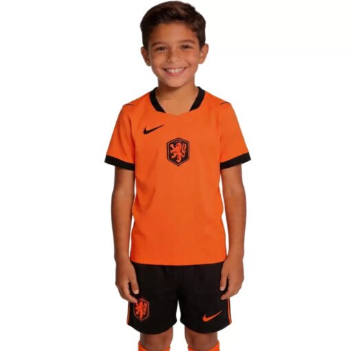 KidsNetherlandsHomeJerseyKitWorldCup2026.jpg Kid's Netherlands Home Soccer Jersey Kit 2026 World Cup