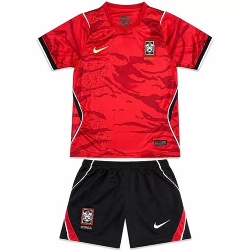 Kid's South Korea Home Soccer Kit 2026 World Cup - Jersey+Shorts