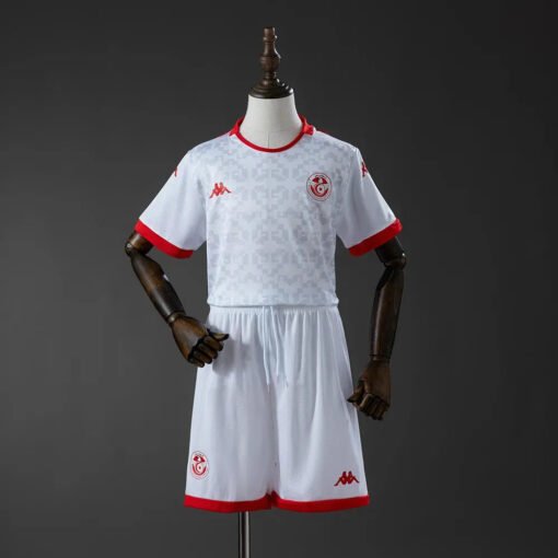 KidsTunisiaAwayJersey2026WorldCupFootballKitSoccerShirt_3.jpg Kid's Tunisia Away Soccer Kit - Jersey+Shorts 2026