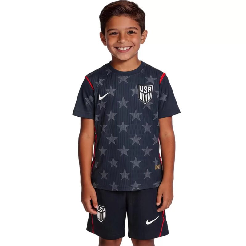 USMNT Away Kid's Soccer Kit (Jersey+Shorts) 2026