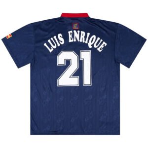 LUIS ENRIQUE #21 Spain 1996 Away Retro Football Jersey