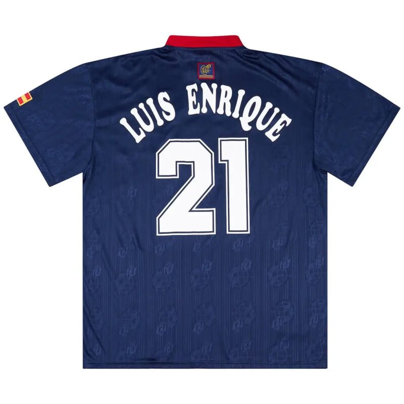 LUISENRIQUE21RetroSpainAwayJersey1996_1.jpg LUIS ENRIQUE #21 Spain 1996 Away Retro Football Jersey