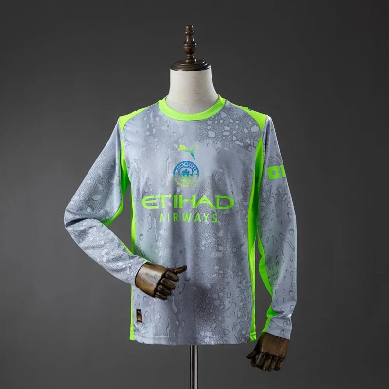 Manchester City Third Away Long Sleeve Soccer Jersey 2025/26