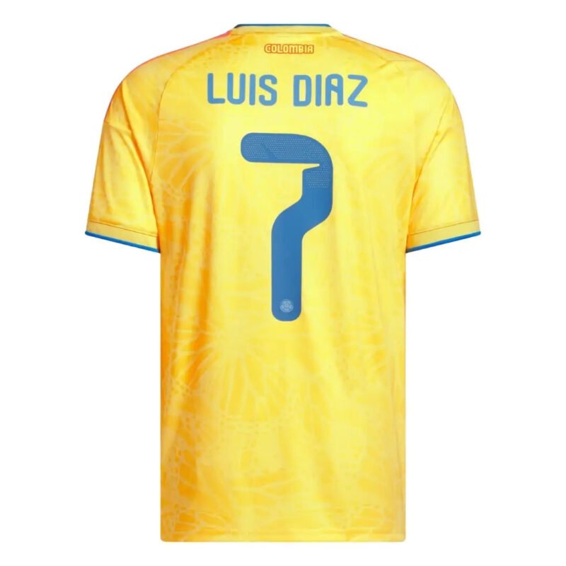 Luis Díaz #7 Colombia Home Soccer Jersey 2026 World Cup