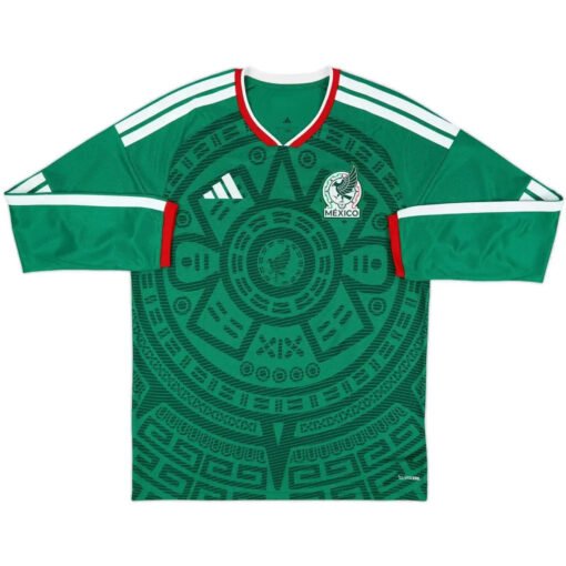 Mexico_Home_Long_Sleeve_Jersey_World_Cup_2026_6.jpg Mexico Long Sleeve Home Soccer Jersey 2026 World Cup
