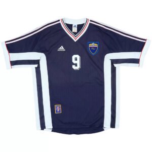 Mijatović #9 Yugoslavia 1998 Home Retro Football Jersey