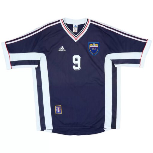 Mijatović #9 Yugoslavia 1998 Home Retro Football Jersey