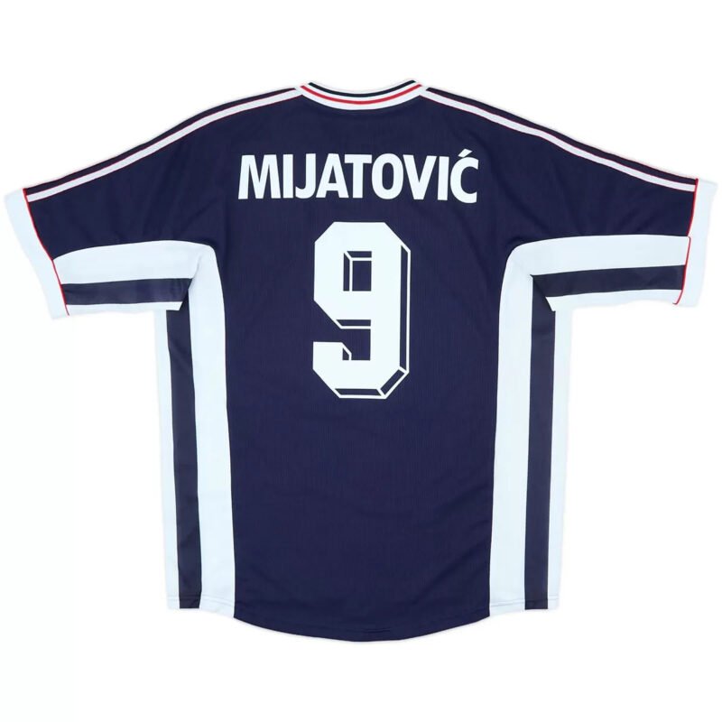 Mijatovic9RetroYugoslaviaHomeJerseyWorldCup1998_2.jpg Mijatović #9 Yugoslavia 1998 Home Retro Football Jersey
