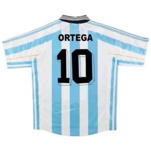 ORTEGA #10 Argentina 1998 Home Retro Football Jersey