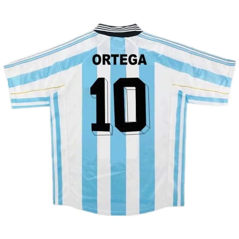 ORTEGA10RetroArgentinaHomeJerseyWorldCup1998.jpg ORTEGA #10 Argentina 1998 Home Retro Football Jersey