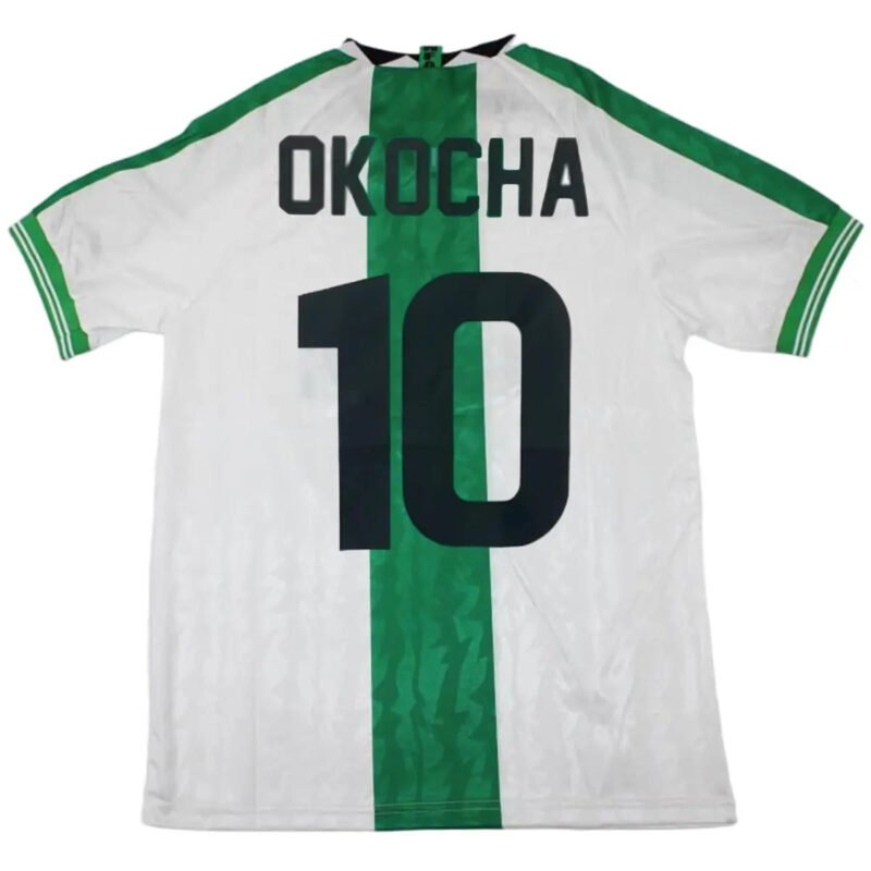 Okocha #10 Retro Nigeria Away Football Jersey 1996