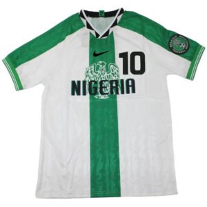 Okocha #10 Retro Nigeria Away Football Jersey 1996