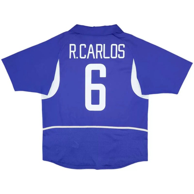 R.Carlos6RetroBrazilAwayJerseyWorldCup2002_2.jpg R.Carlos #6 Brazil 2002 Away Retro Football Jersey