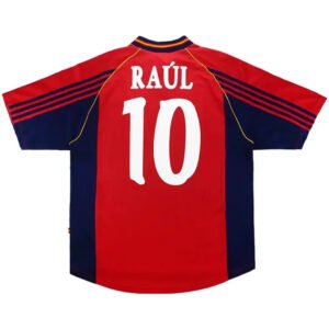RAUL10RetroSpainHomeJerseyWorldCup1998_2.jpg RAÚL #10 Spain 1998 Home Retro Football Jersey