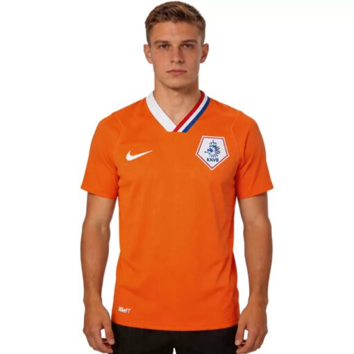 V. NISTELROOY #9 Netherlands Euro 2008 Home Retro Soccer Jersey