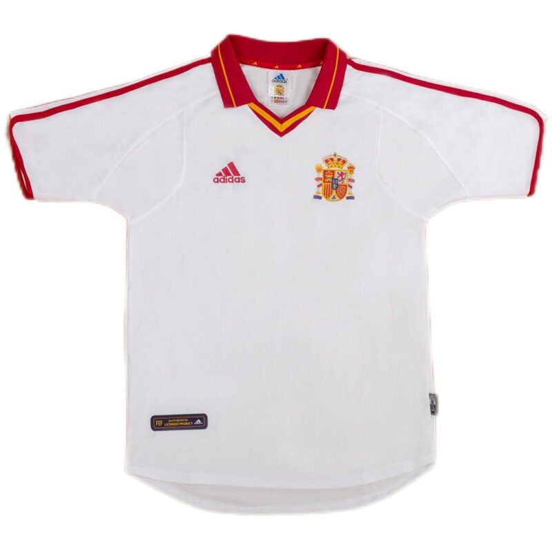 RetroSpainAwayJerseyEuroCup2000_1.jpg Spain Euro Cup 2000 Away Retro Soccer Jersey