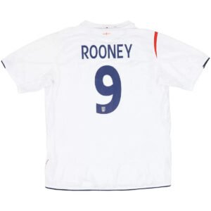 Rooney9RetroEnglandHomeJerseyWorldCup2006_2.jpg Rooney #9 Retro England 2006 Home Football Jersey