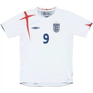 Rooney9RetroEnglandHomeJerseyWorldCup2006_3.jpg Rooney #9 Retro England 2006 Home Football Jersey