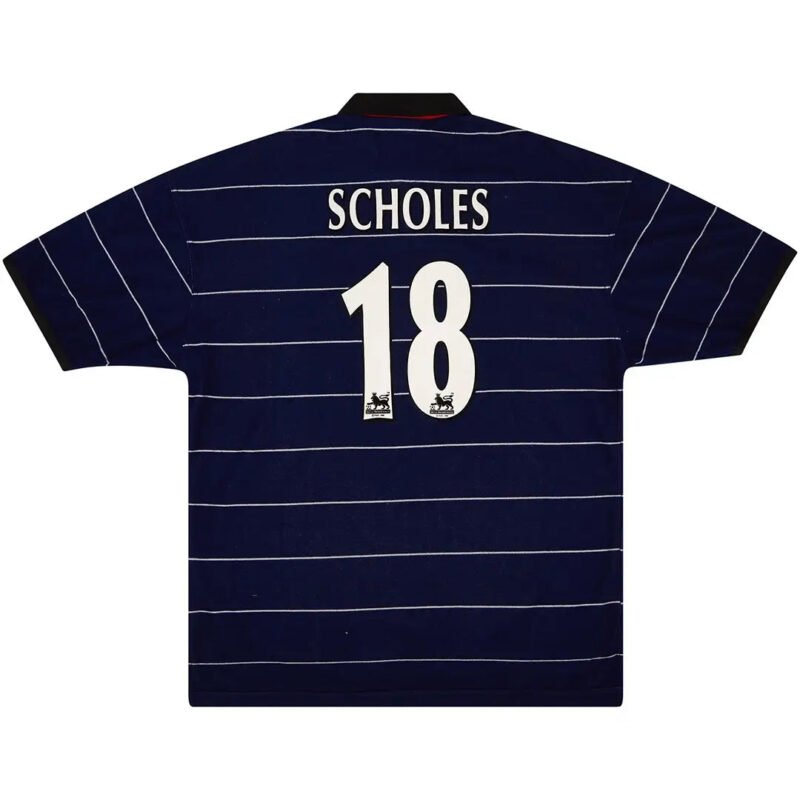 Scholes18RetroManchesterUnitedAwayJersey199900.jpg Scholes #18 Retro Manchester United 1999/00 Away Soccer Jersey