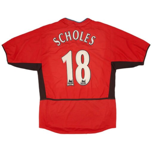 Scholes_18RetroManchesterUnitedHomeJersey200204.jpg Scholes #18 Retro Manchester United 2002/04 Home Soccer Jersey