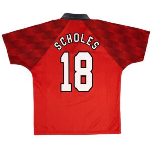 Scholes #18 Manchester United 1996/98 Home Retro Jersey
