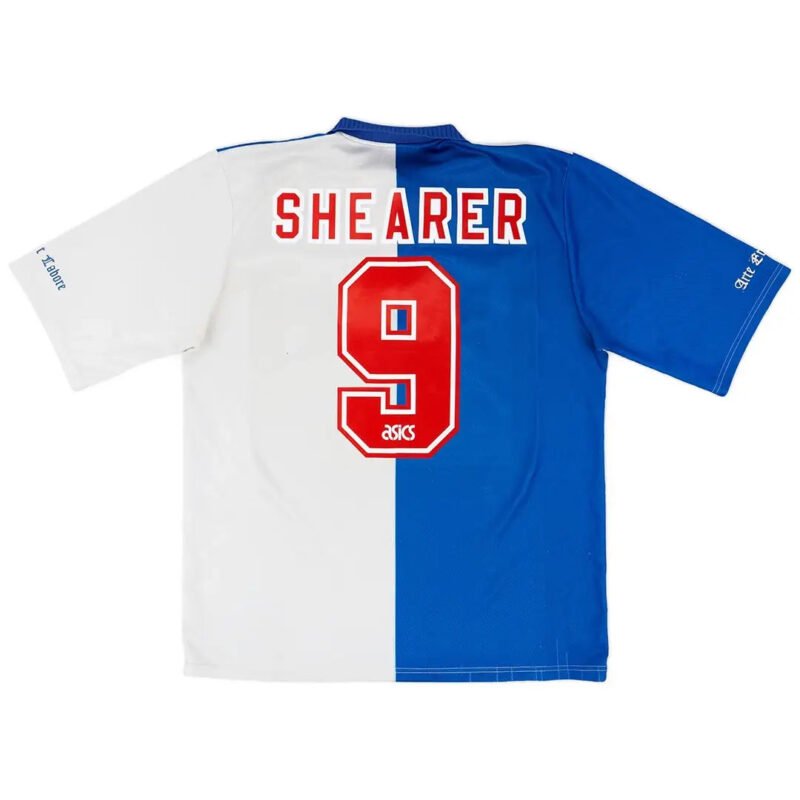 Shearer9RetroBlackburnRoversHomeJersey199495.jpg Shearer #9 Retro Blackburn Rovers Home Soccer Jersey 1994/95